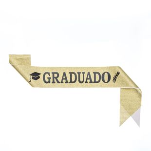 Cross-border graduation season graduation party ribbon decoration shoulder strap banner honor shawl etiquette strap ribbon shoulder strap wholesale