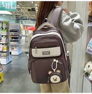 2025 New Grade 5 and 6 Primary School Schoolbag Girls' Backpack Western Style College Style Trend Cross-border Foreign Trade