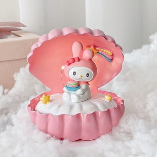 Sanrio Culomi Creative Night Light Merlot Cinnamon Dog Resin Ornaments Student Gift Birthday Gift