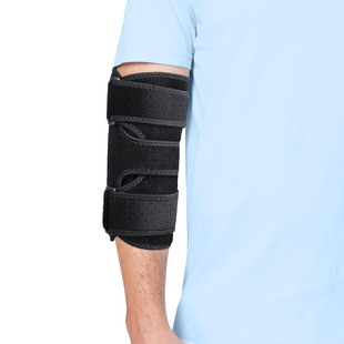 Amazon Sports Elbow Guard Support Steel Plate Fixed Strap Elbow Guard Adjustable Breathable Joint Arm Guard