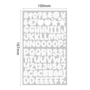 Creative color English alphanumeric sticker diy hand account children's gift water cup sticker sticker sticker