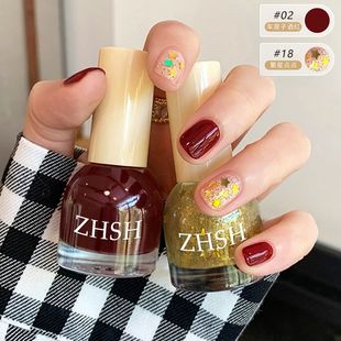 Autumn and Winter Hot Nail Polish suit Non-Peelable Long-lasting Quick-drying No-roasting Cherry All-match Student Internet-famous Nail Art