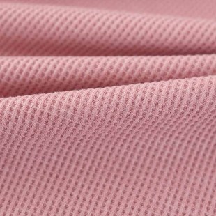 CVC double-sided waffle fabric autumn and winter polyester cotton small checkered t-shirt bathrobe sweater suit hair dryer hat fabric