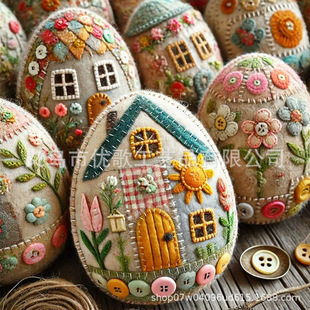 Cross-border new products Patchwork Felt Egg House DIY Kit Easter egg material bag manufacturers