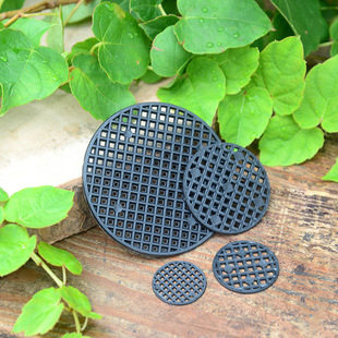 Black basin hole round gasket fleshy ceramic flower pot leak-proof soil grass insect round mesh plastic breathable gasket wholesale