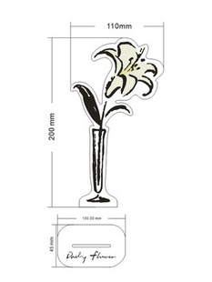 ins flower desktop decoration chessboard lattice flower sticky clip acrylic File message photo note clip