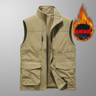Quick-drying vest men's spring and autumn thin waistcoat fishing vest men's vest new 2024 men's sports coat thin