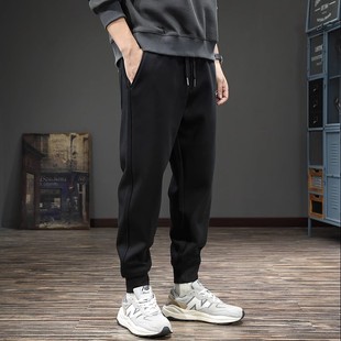 2024 autumn and winter new sports casual pants men's tide brand plus size plus velvet Harlan pants men's toe pants a generation of hair