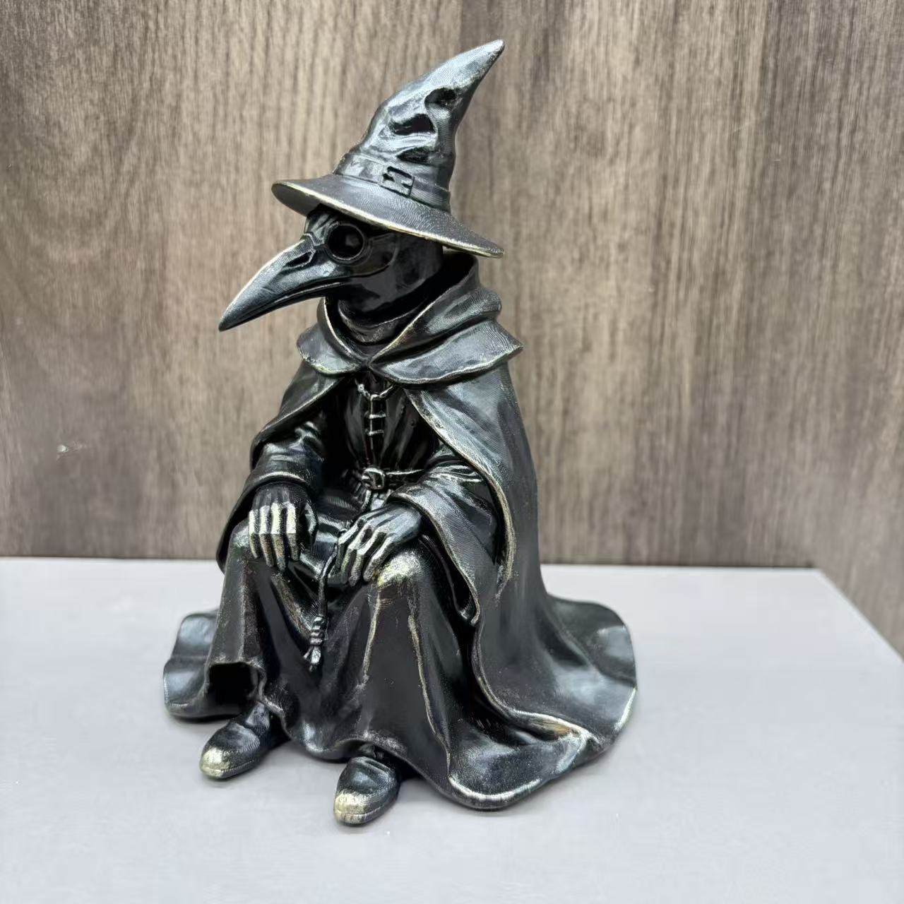 Cross-Border European Gothic Style Desktop Ornaments for Home and Garden Decoration, Wizard Crow Statue, Halloween Crafts