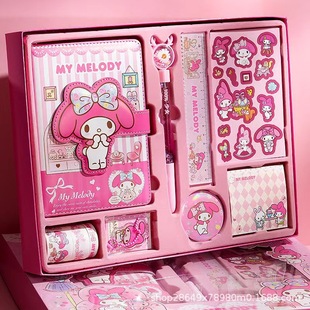 Kulomi Hand Account Book suit Sanrio melody Hand Account Gift Box High Color Value Children Girls Primary School Gift