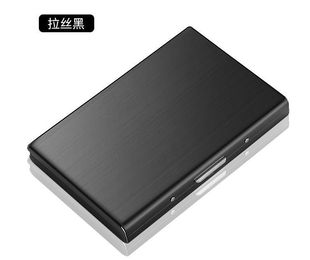Multi-functional anti-magnetic card bag anti-theft brush portable bank card credit card multi-card holder stainless steel wallet men's