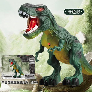 Cross-border electric simulation dinosaur walking sound light Tyrannosaurus animal model children's toy stall wholesale