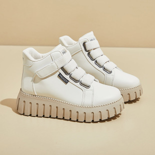 Autumn 2024 High-top White Shoes New Korean-style Ins Thick-soled Height-increasing Sports Shoes for Female Students Casual F603