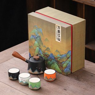 Forbidden City Qianli Jiangshan Guochao Wenchuang Tea Cup Company Opening Business Gifts for Elders Practical Gifts Accompanying Gifts