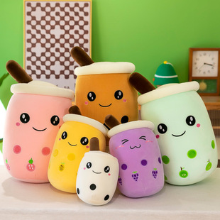 Cross-border new fruit bubble tea cup pillow doll plush toy cloth doll wholesale Amazon