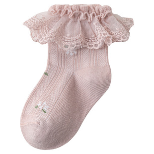 Baby Class A baby socks autumn cute little flower girls baby princess lace socks boneless tube socks wholesale