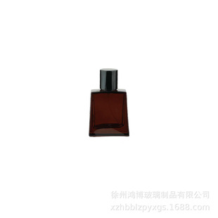 in stock 50ml perfume bottle flat square thick bottom spray bottle cosmetic packaging bottle glass portable bottle