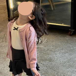 Spring and Autumn Girls' T-shirt Baby Western Style Children's Personality Trendy Korean Style Sweet Bow Lace Cyber Celebrant Base Shirt