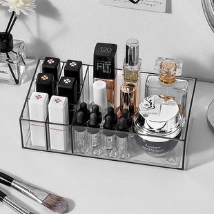 Yan Value Desktop Cosmetics Sorting Storage Box Bedroom Multifunctional Transparent Lipstick Display Storage Rack