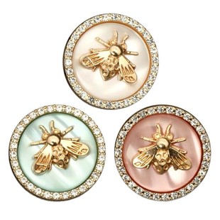 New Metal Bee Series Button Small Chanel Style Coat Sweater Coat Button Decoration Hand Stitched Button Wholesale