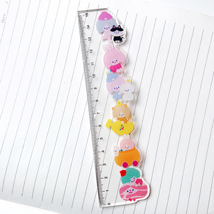 Cartoon cute acrylic ruler ruler wholesale anime girl learning Sanrio Matt sponge baby Kabi
