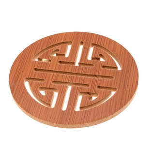 Wooden Cartoon Heat Insulation Mat Dining Table Mat Non-slip Pot Mat Creative Cute Cushion Tea Mat Bowl Mat Coaster