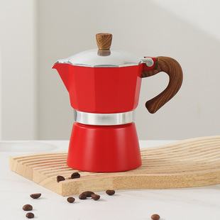 Cross-border hot Italian aluminum mocha pot European coffee appliance octagonal mocha coffee pot in stock wholesale