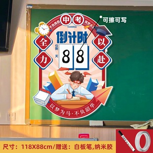 2025 College Entrance Examination Classroom Class Layout Board Hundred Days Rally Inspirational Cheer Atmosphere Decoration Cat