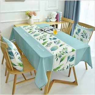 Nordic Tablecloth Fabric Cotton Linen Waterproof Oil-Proof Disposable Rectangular Tpu Coffee Table Dining Table Mat Desk Ins for Students