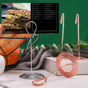 Commodity Price Tag Metal Vertical Advertising Clip Price Tag Label Clip Dessert Shop Display Card Price Tag Table Card