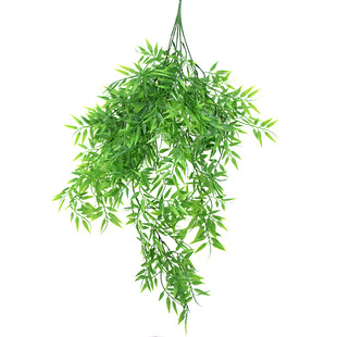 Cross-border artificial wall hanging artificial flower bamboo leaf rattan home outdoor decoration hanging plant fake green leaf Vine