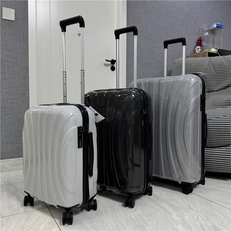 High-End Export Explosion-Proof Suitcase Ultra-Light Carbon Fiber Pattern Composite Fiber Pc Shell Trolley Case Japanese Aircraft Wheel
