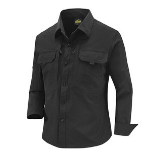 Cross-border Group Buying Spring and Autumn Men's Long-sleeved Quick-drying Shirt Outdoor Casual Loose Workwear Shirt Breathable Men's Shirt