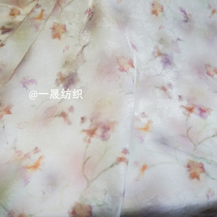 Silk style imitation Tencel printing brocade polyester bright silk butterfly fabric new Chinese spring and summer dress clothing fabric wholesale