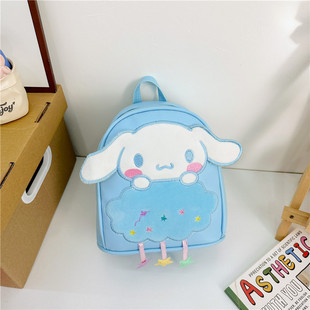 Детский рюкзак с мультяшным милым плюшевым рисунком Sanrio, легкий аниме, школьный рюкзак для детского сада Kulomi для учеников начальной школы