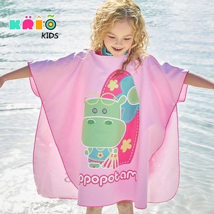 Модное крутое полотенце для купания с героями мультфильмов для девочек, маленьких, средних и больших детей, детская пляжная Солнцезащитная шляпа, плащ, банное полотенце
