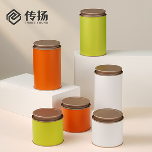 Tinplate Tea Box Round Sealed Tea Box Tea Pot Pu'er Tea Rock Tea Green Tieguanyin Tea Pot
