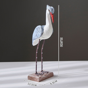 Solid Wood Stump Bird Mediterranean Home Decoration Wooden Crafts Decoration Wood Carving Crafts Home Ornaments