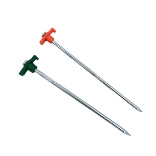 Tent ground nail bold lengthened steel nail luminous fluorescent ground Ding beach canopy accessories camp nail windproof steel nail 25cm