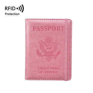 Трансграничная американская сумка для паспорта RFID, простая модная многофункциональная сумка для удостоверения личности, кожаный чехол для путешествий за границу, держатель для паспорта