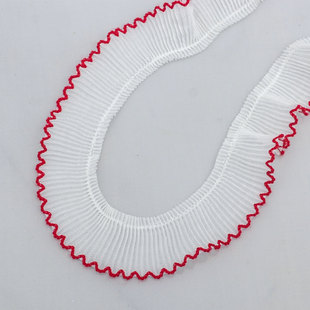 Pleated Chiffon Pleated Dog Teeth Lace Accessories Handmade DIY Mouth Doll Dress Skirt Lolita Bag Decoration