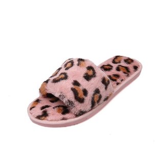 Autumn and Winter new Korean style fashionable peep toe slip-on flat fashion casual plus size women's warm cotton slippers