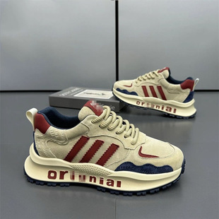 All-Match Men's Shoes Autumn and Winter Comfortable Heightening Torre Shoes Trendy Fashion Casual Shoes Color Matching Student Sports Running Shoes