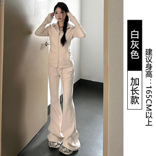 Black Micro-trumpet Sports Pants Women's Spring and Autumn Summer 2025 New High Waist Slimming Horseshoe Pants Small American Sweatpants