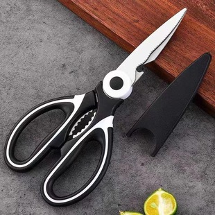 Factory wholesale strong chicken bone scissors scissors chicken duck goose fish bone household scissors stainless steel panda scissors knife set
