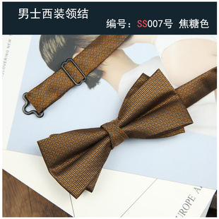 Men's Cross Faux Hands Black Wine Red Navy Blue Bow Tie Wedding Groom Best Man Dress Bow Pink Solid Color