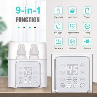 Factory direct supply baby liquid constant temperature milk regulator double bottle milk warmer two-in-one milk heater disinfection and insulation machine