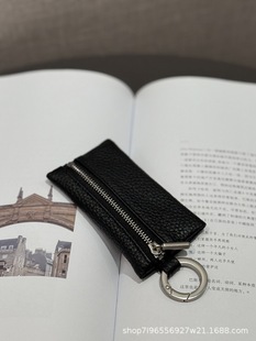 Tc First Layer Cowhide Buckle Key Bag Genuine Leather Soft Key Access Card Cosmetics Bag Mini Coin Lipstick Bag