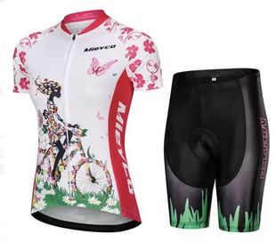 2022 new gradient color summer breathable cycling clothing short sleeve suit road bike mountain road bike equipment