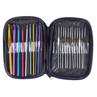 Knitting tool sweater needle metal crochet stainless steel aluminum alloy crochet suit 22 pieces set